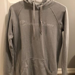 Grey champion hoodie size small